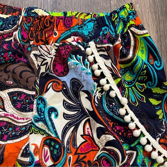 Rue21 Women’s Multicolor Pom Pom Shorts Elastic Waistband Loose Fit Size S - Picture 7 of 10